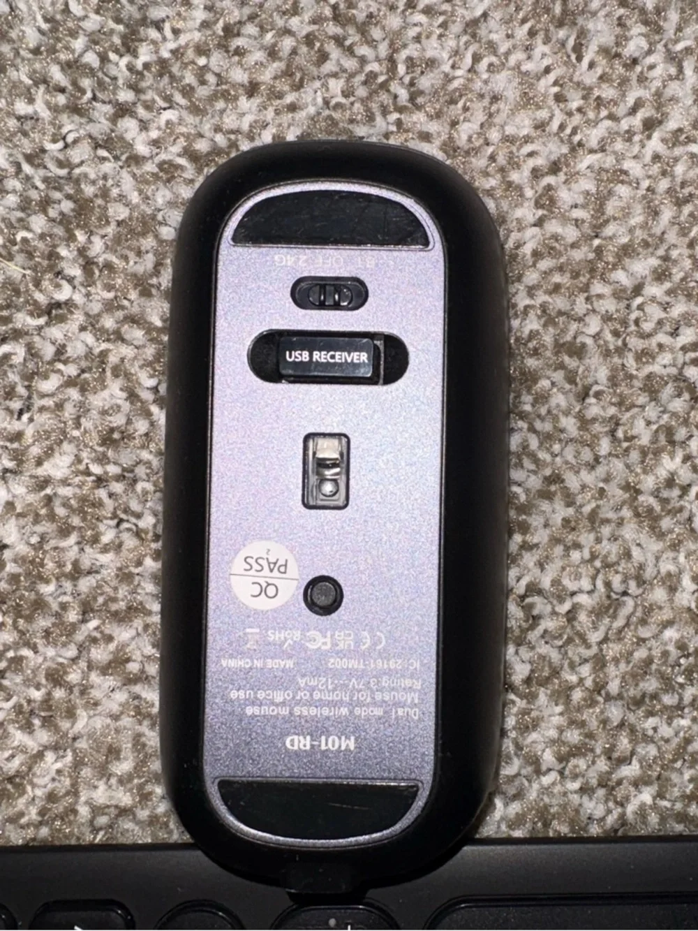 Wireless Black Keyboard and Mouse Set - Compact Bluetooth Combo